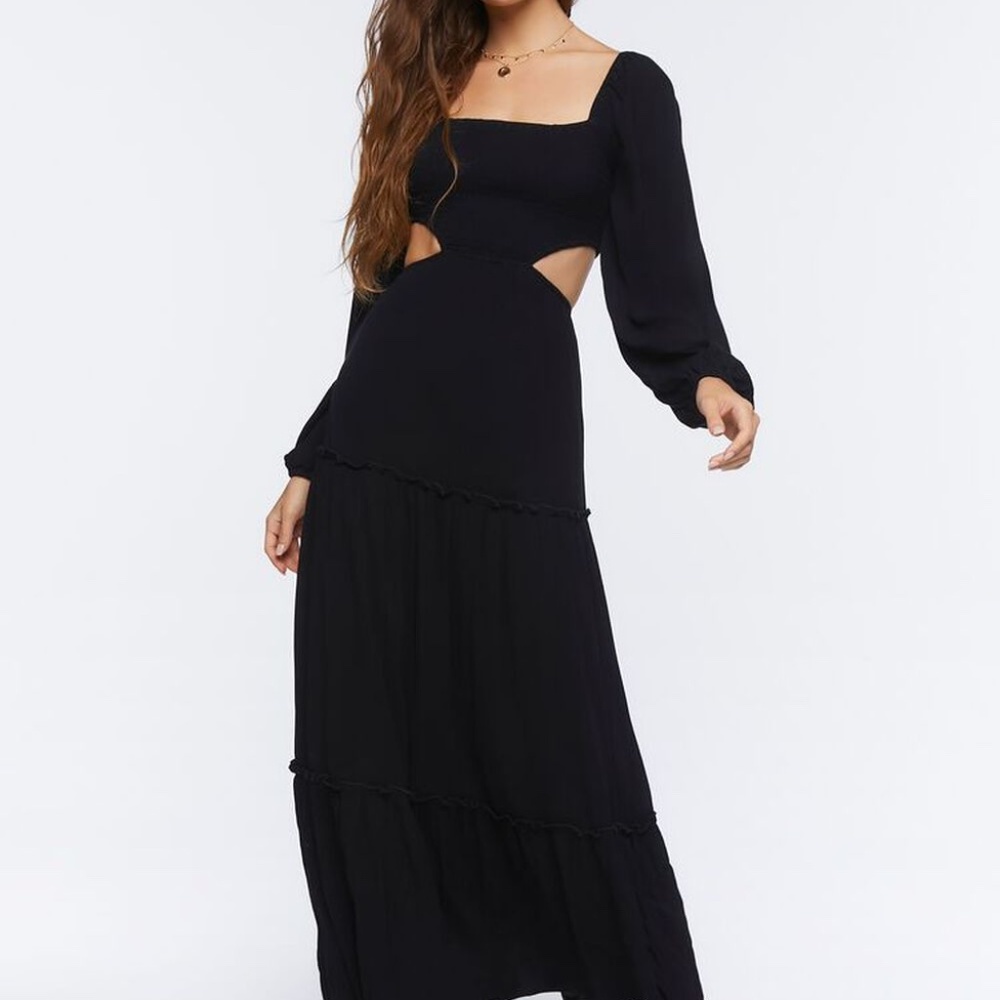 FOREVER 21 WOVEN PEASANT CUT OUT DRESS SIZE SMALL  -NEVER WORN - Picture 11 of 13